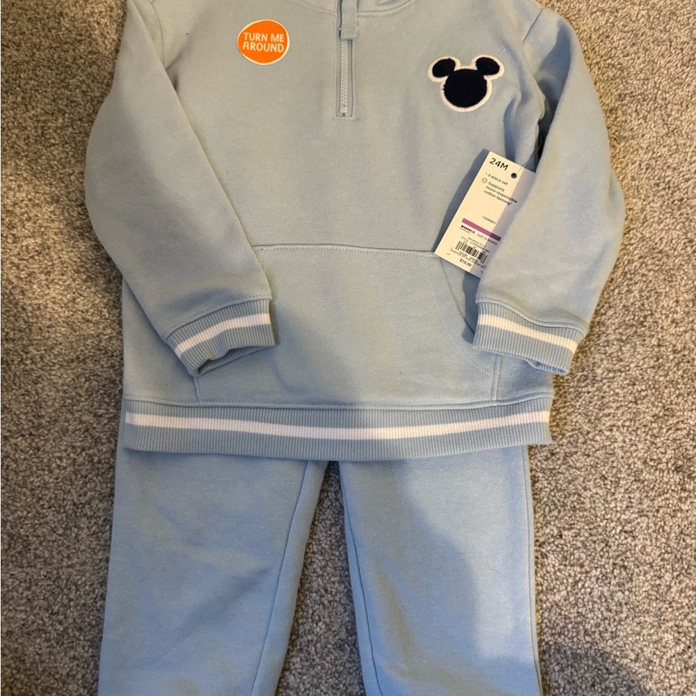 Disney Light Blue Mickey Mouse Matching Set